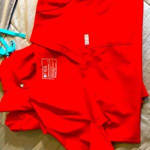 Figs XS Catarina Top and SP High Waisted Zamora  (Awesome Red) Fionlite 2.0
